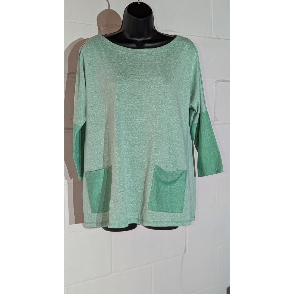 Great Cavalier by St Paul Green Tunic Top with Pockets Bow Detail Back Medium